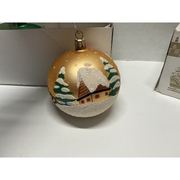 Hand-Decorated Glass Ornaments European-Style Design 3 Ornaments Polish Designed - Picture 16 of 16